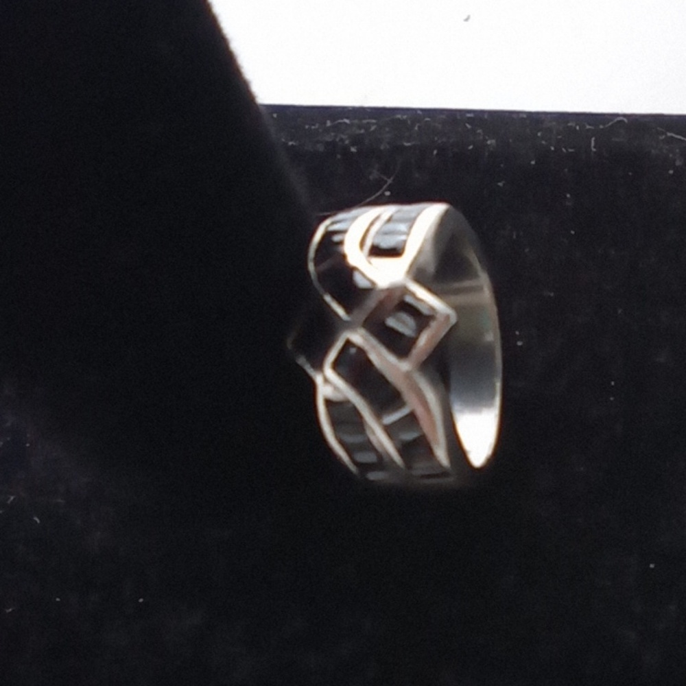 925 Sterling Silver Lapis Square Apprentice Ring. - image 5